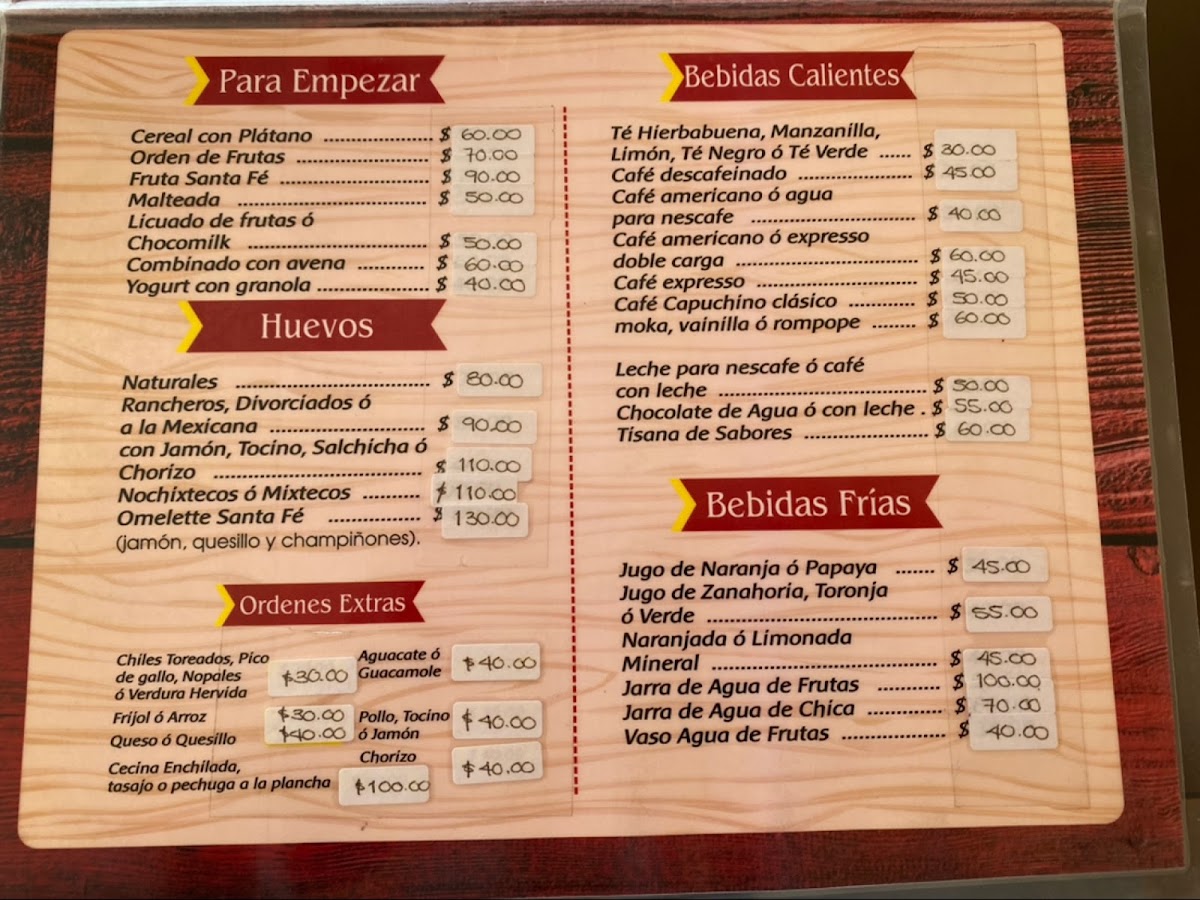 Cafe Santa Fe Menu - Image 3
